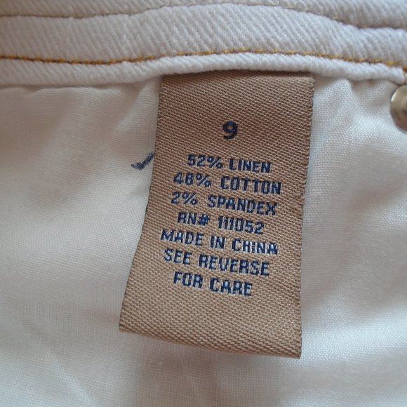 VANILLA STAR JEAN SHORTS OFF-WHITE SIZE 9 - Picture 3 of 4